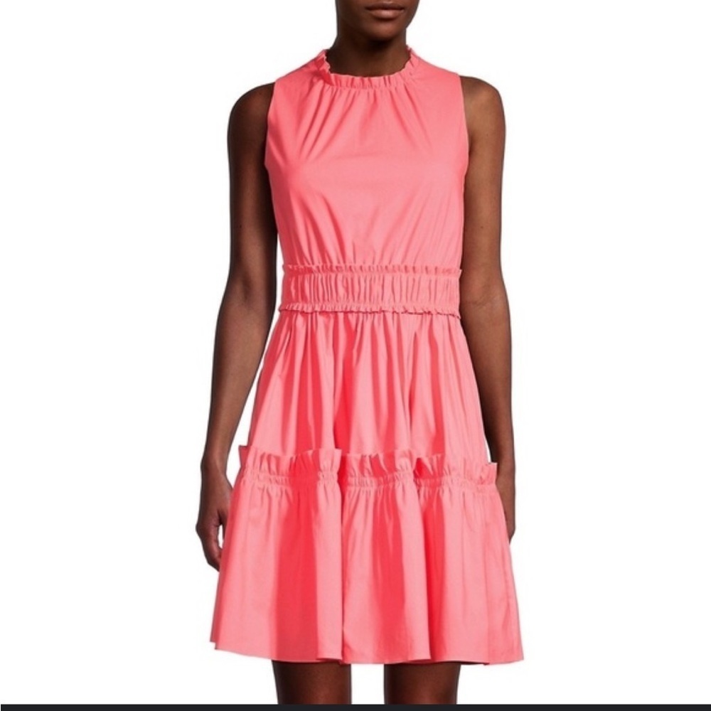 Lilly Pulitzer Elina Coral Spritz Ruffled dress pink coral Size 6 Retail $198.